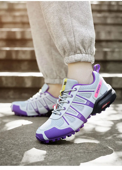 Men Women Hiking Shoes Waterproof Outdoor Trainers Lace-up Climbing Trekking Sneakers Mountain Walking Hunting Tactical Sneakers