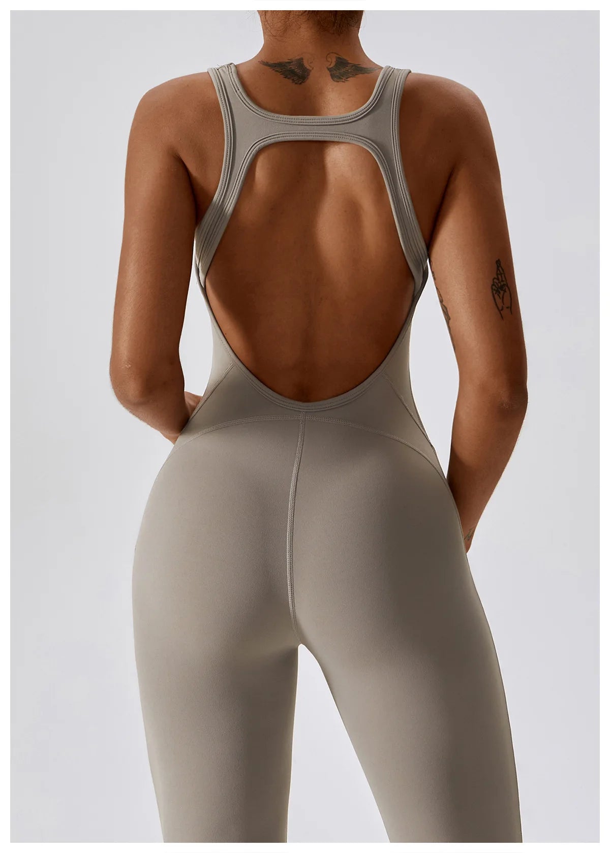 Sexy Back V Jumpsuit Gym Set Women Training Yoga Suit Sportswear Women Sports Jumpsuit Fitness Rompers Stretch Workout Bodysuits