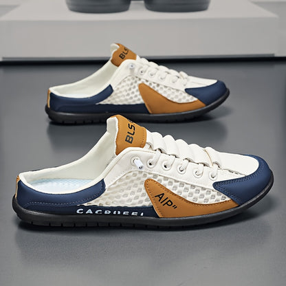 Zhenyuezu Fashion Men's Shoes Men's Trendy Versatile One Step Sports Sandals - Breathable Mesh Lightweight Wear Resistant Half Slippers - Spring And Summer Home Vacation Beach Casual Shoes