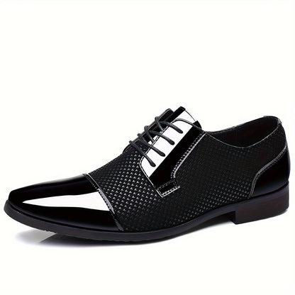 Men'S Dress Shoes Classic Lace-up Formal Oxfords Modern Tuxedo Business Casual Scale Pattern Comfort Formal Shoes For Men