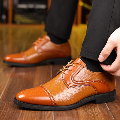 Spring New Men'S Fashion Business Formal Shoes Men'S Shoes English Shoes European Version Single Shoes