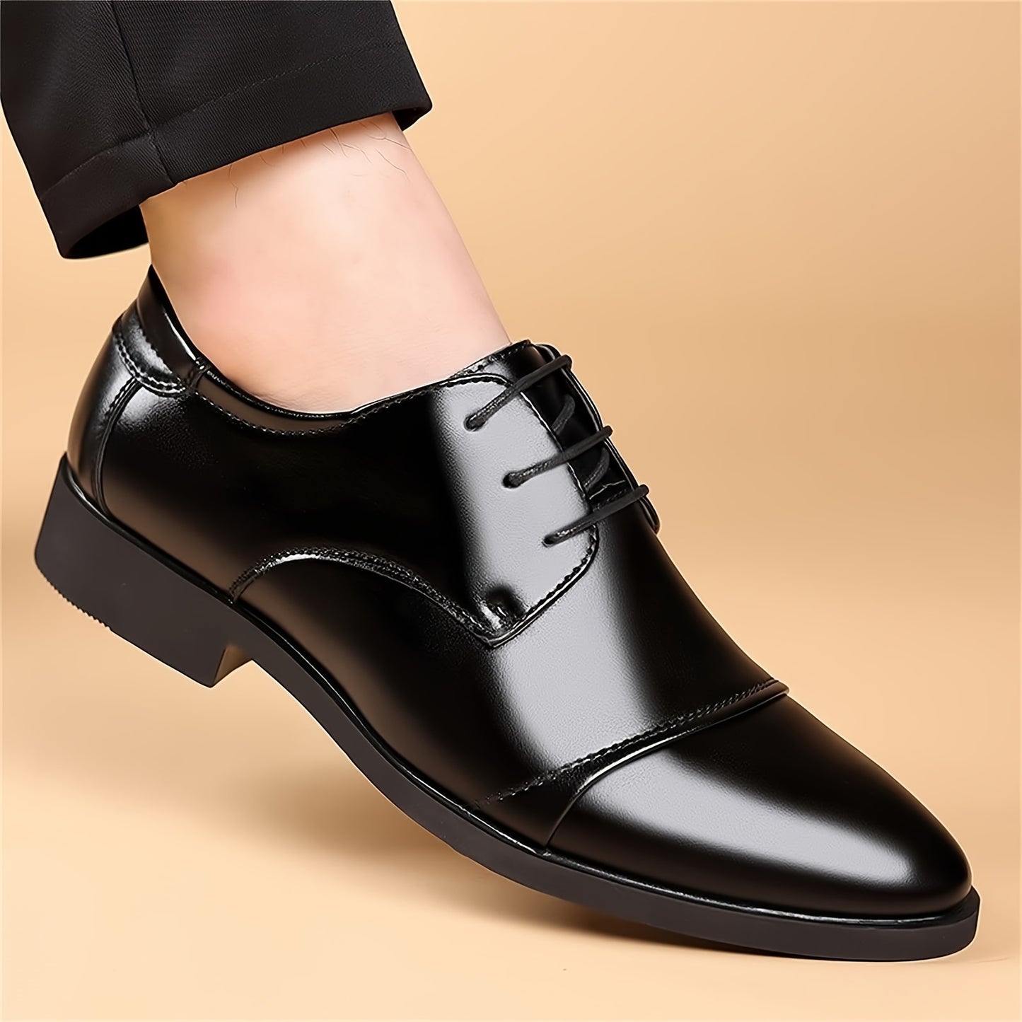 Men's Dress Shoes Classic Modern Formal Business Oxford Casual Comfortable Tuxedo Lace-Up Derbys Shoes For Men