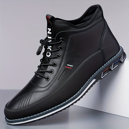 Large Men'S New Business Formal High Top Single Shoe Casual Office Professional Suit Set With Tie Up Soft Sole Men'S Shoes Trend