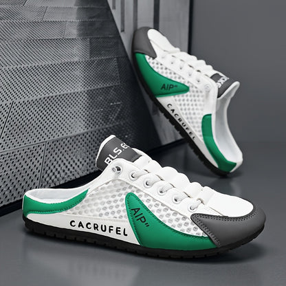 Zhenyuezu Fashion Men's Shoes Men's Trendy Versatile One Step Sports Sandals - Breathable Mesh Lightweight Wear Resistant Half Slippers - Spring And Summer Home Vacation Beach Casual Shoes