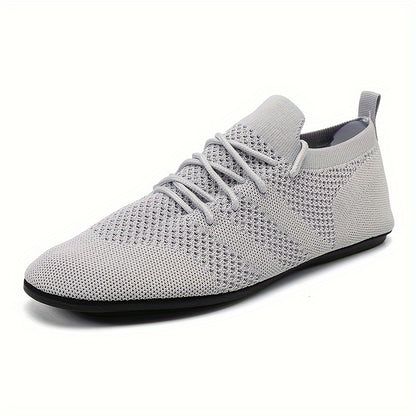 ComfyWalk Men's Shoes - Breathable, Non-Slip, Soft Sole Walking Shoes for Outdoor Activities with Durable Rubber Sole and Solid Color Woven Upper