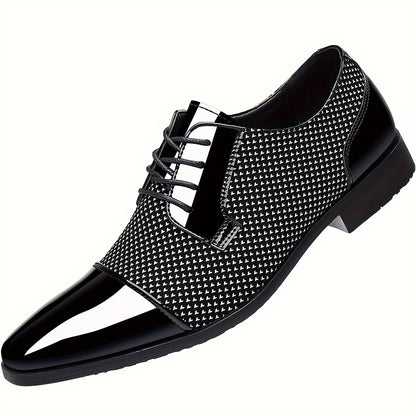 Men'S Dress Shoes Classic Lace-up Formal Oxfords Modern Tuxedo Business Casual Scale Pattern Comfort Formal Shoes For Men
