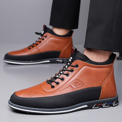 Large Men'S New Business Formal High Top Single Shoe Casual Office Professional Suit Set With Tie Up Soft Sole Men'S Shoes Trend